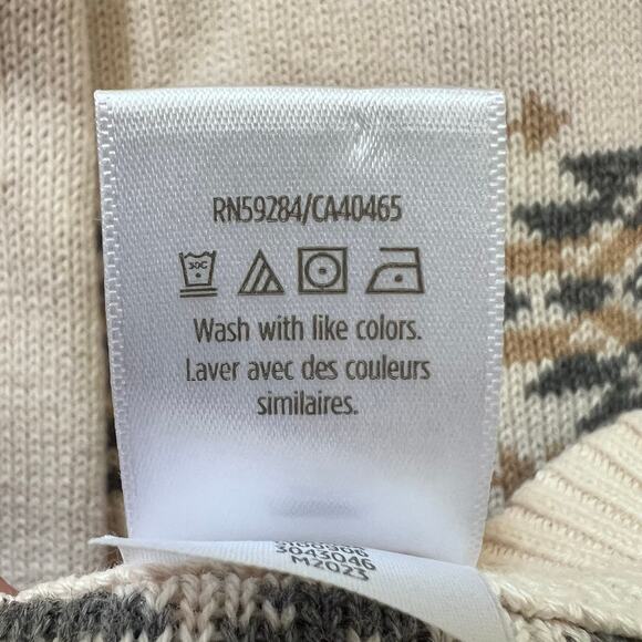 Gymboree Girls Cardigan Size 4T Beige Fair Isle Knit Rustic Ranch Cotton Boho - Picture 7 of 7